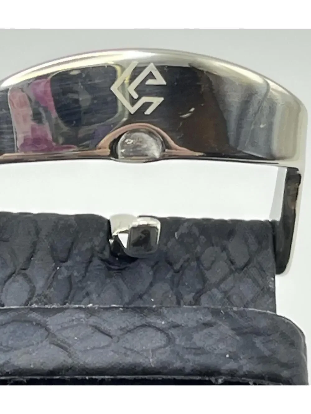 Watch Women's or Unisex Rose Gold & White Tone Dial Black Band New in box
